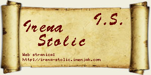 Irena Stolić vizit kartica
